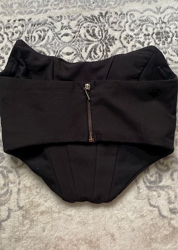 Siyah Straplez Gotik Bustiyer - Görsel 2