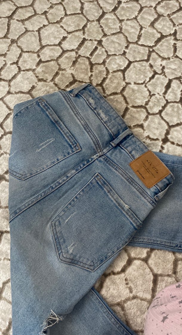 Gevşek Kesim Midi Mavi Kot Pantolon - Görsel 3