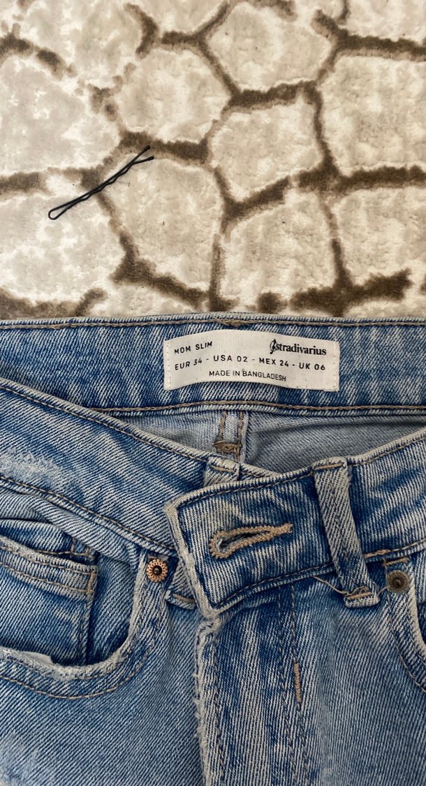 Gevşek Kesim Midi Mavi Kot Pantolon - Görsel 2