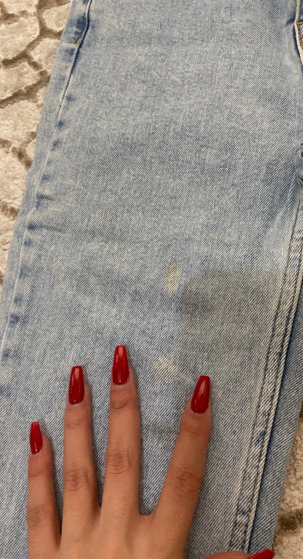 Düğmeli Mavi Midi Denim Kadın Kot Pantolon - Görsel 2