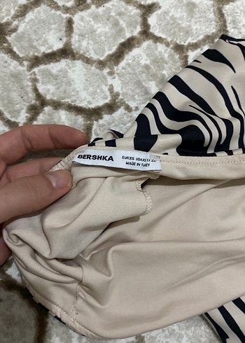 Kahverengi Zebra Desenli Uzun Kadın Elbise - Görsel 3