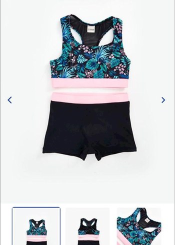 Kız Çocuk Baskılı Spor Bikini Takımı