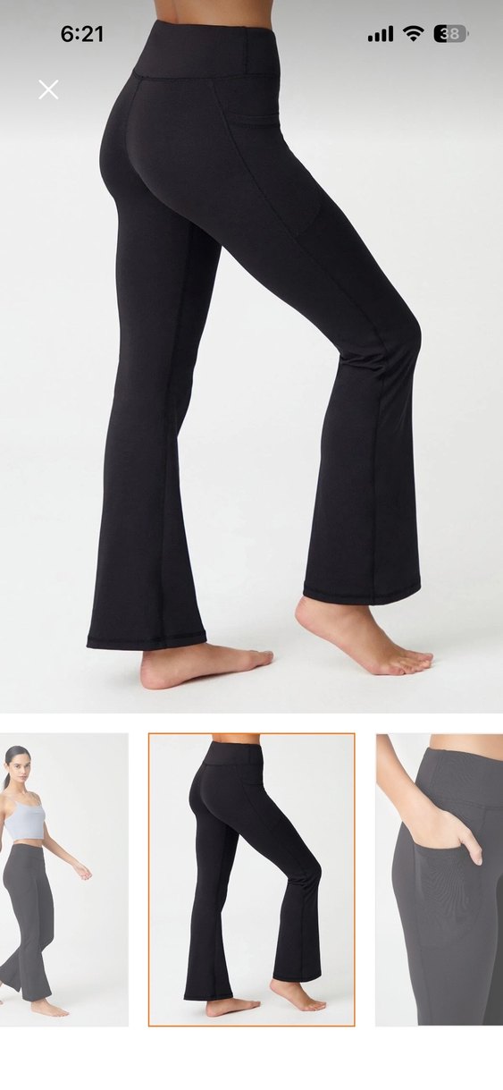 Los ojos siyah cift cepli ispanyol paca tayt bootcut - Görsel 2