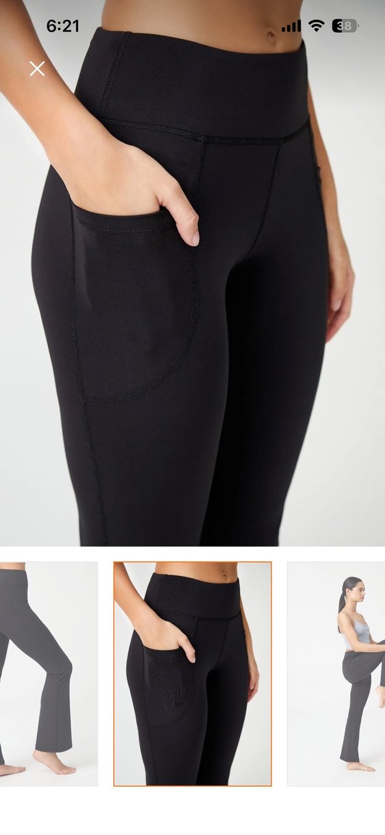 Los ojos siyah cift cepli ispanyol paca tayt bootcut - Görsel 3