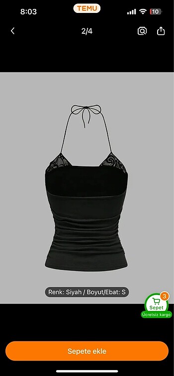 Diğer Dantelli crop temu