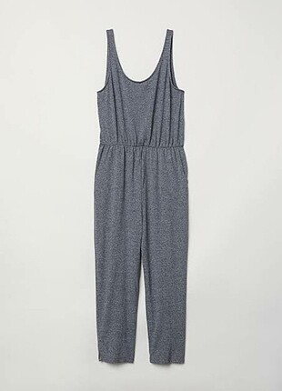 H&M kumaş dökümlü uzun tulum