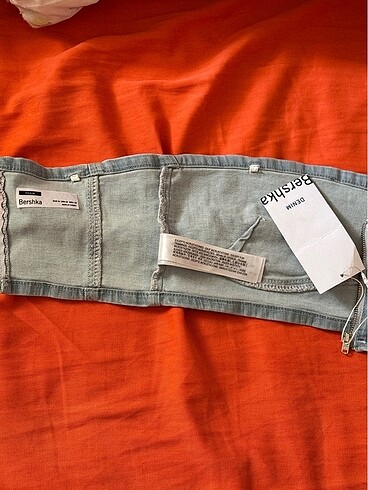 m Beden Bershka denim straplez crop top büstiyer