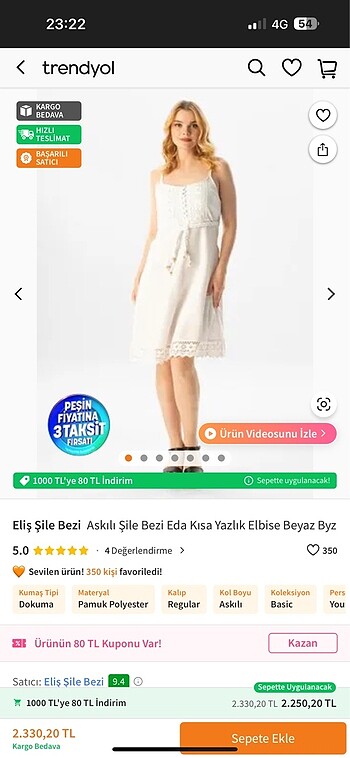 Diğer Eliş Şile bezi kadın elbise