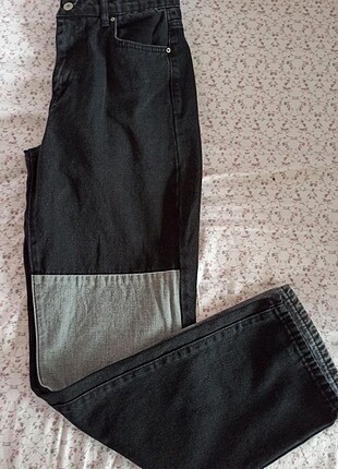 Siyah gri yamalı pantolon