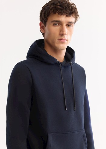 Diğer Siyah Kapüşonlu Erkek Sweatshirt
