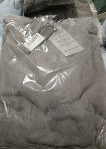 m Beden gri Renk Gri Kapüşonlu Kadın Sweatshirt