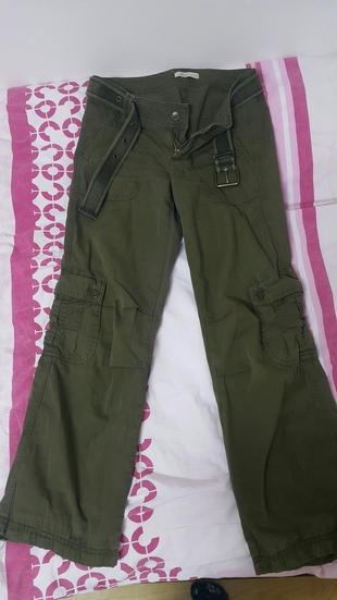 asker yeşili salaş pantolon