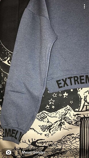 Diğer Mavi crop sweatshirt