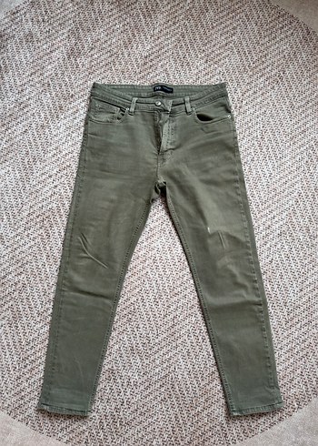 Zara Haki Slim Fit Denim Jean