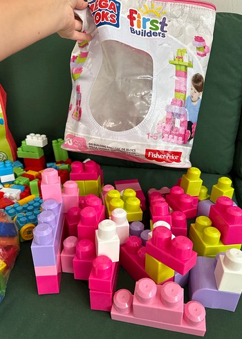 Fisher Price Renkli Mega Bloks ve Lego Blok Seti