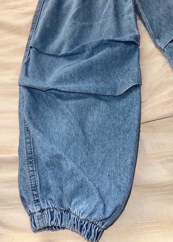 7 Yaş Beden Koton Marka Kız Çocuk Mavi Denim Salaş Pantolon