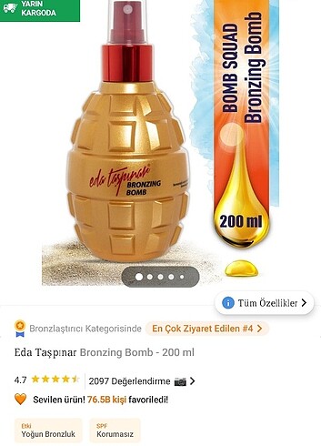Eda Taşpınar Bronzlaştırıcı