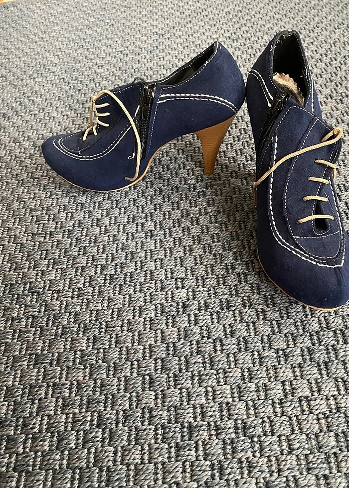 Lacivert süet ayakkabı - Görsel 2