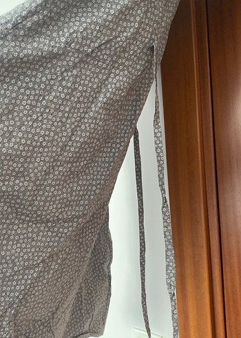 Gri Kısa Kollu Midi Rahat Elbise - Görsel 4