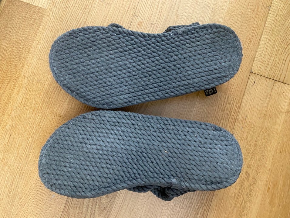 Hasır Gri Kadın Dolgu Topuk Sandalet - Görsel 3