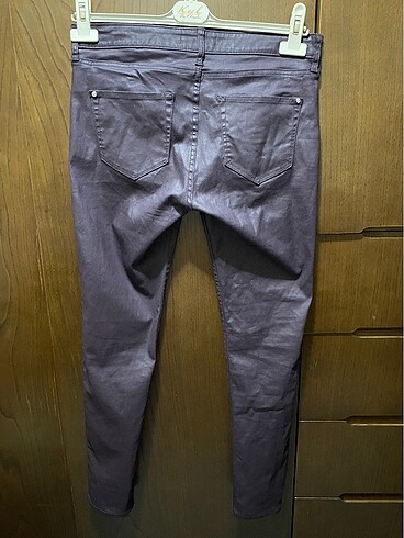 38 Beden Mango Mumlu Mürdüm Skinny Jean Pantolon