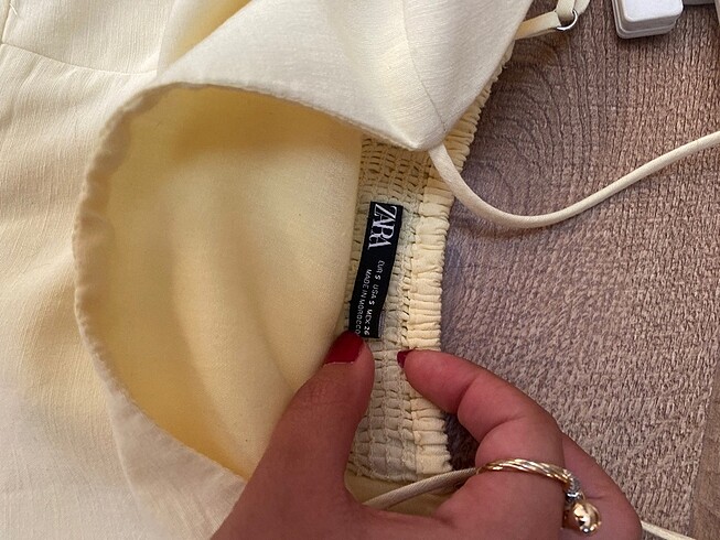 Zara Zara şortlu mini keten elbise