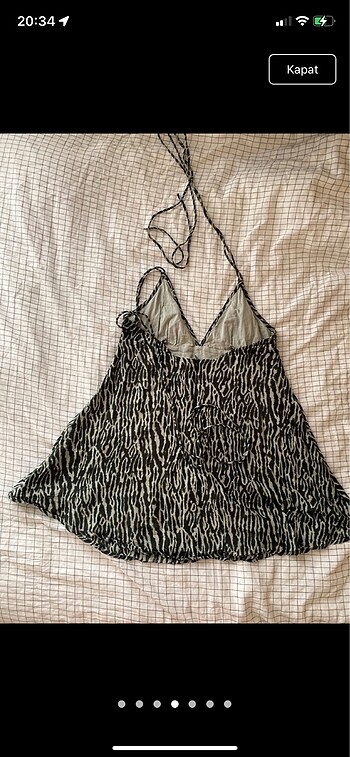 Pull and Bear Pull Bear Zebra Mini Elbise