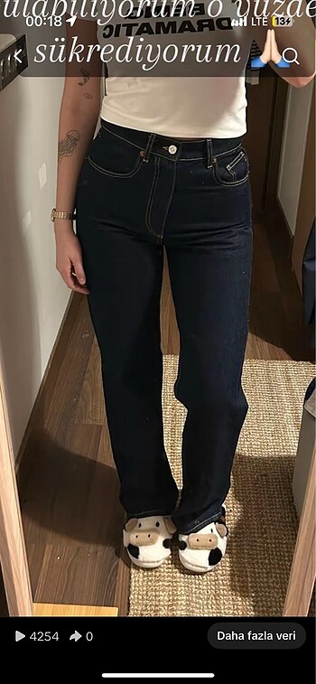 Zara Zara yüksek bel jean