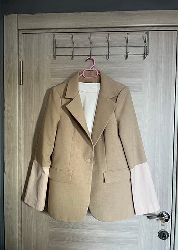 Bej Kadın Blazer Ceket