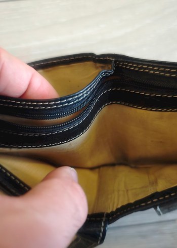 Deri Nakış Desenli Siyah Erkek Cüzdanı - Görsel 4