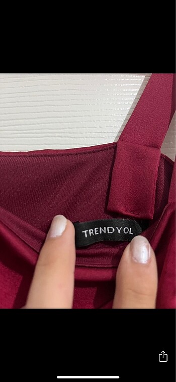 Trendyol & Milla bordo saten elbise