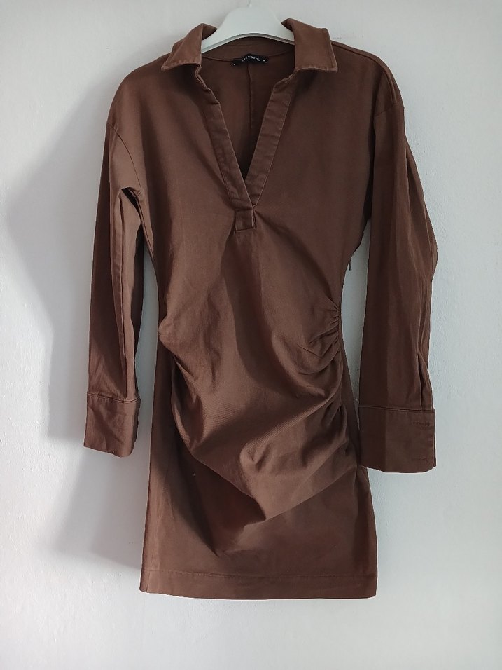 kahverengi hamile tunik - Görsel 2