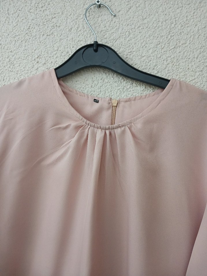 Pembe Midi Kadın Tunik Dantel Detaylı - Görsel 4