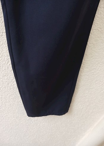 Lacivert Kadın Rahat Kesim Kumaş Pantolon - Görsel 4