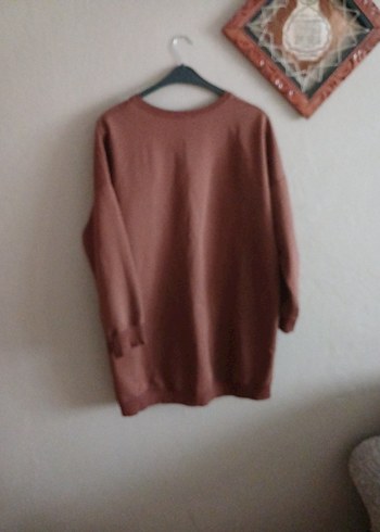 Kadın Kahverengi Süet Sweatshirt - Görsel 5