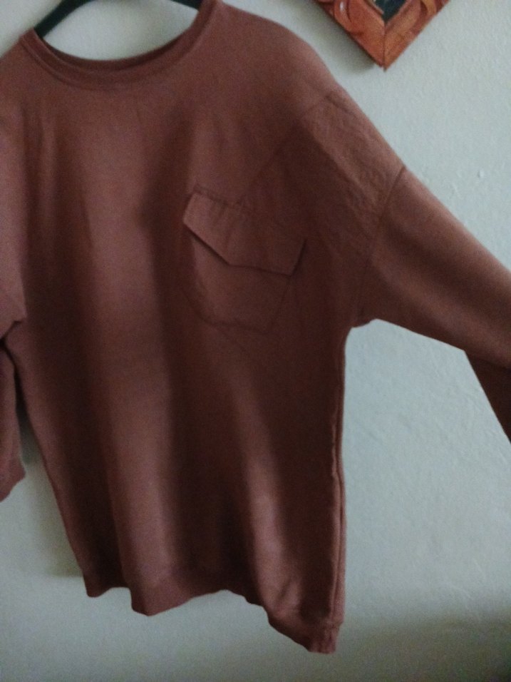 Kadın Kahverengi Süet Sweatshirt - Görsel 2