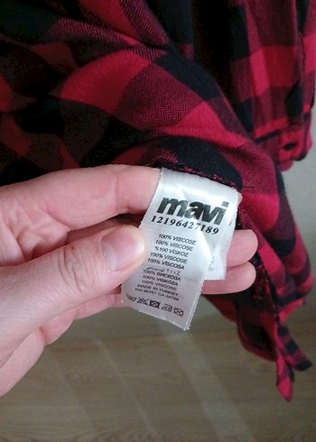 Kırmızı Kareli Uzun Kollu Salaş Gömlek - Görsel 7