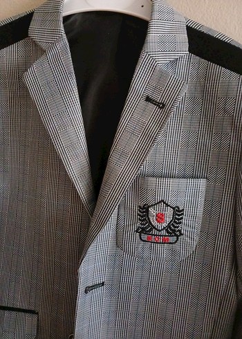 Erkek Çocuk Gri Düğmeli Ceket - Görsel 4