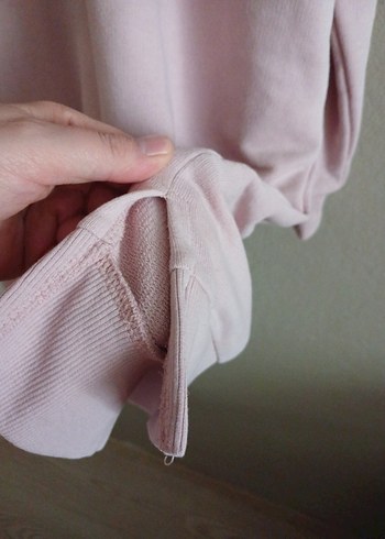 Pembe Uzun Kollu Pamuklu Sweatshirt - Görsel 4