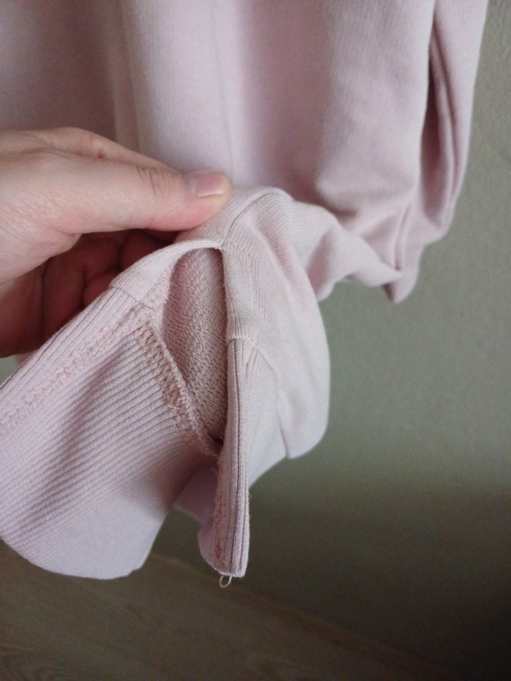 Pembe  Uzun Kollu Pamuklu Sweatshirt - Görsel 4