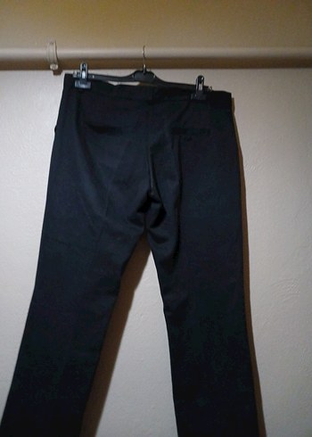 Erkek Siyah Denim Kemerli Kumaş Pantolon - Görsel 5