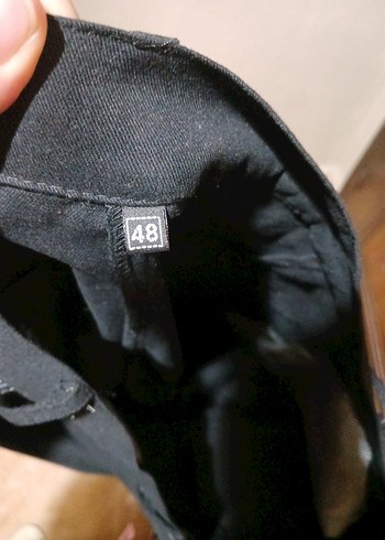 Erkek Siyah Denim Kemerli Kumaş Pantolon - Görsel 6