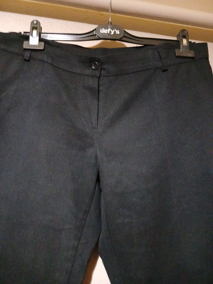 Erkek Siyah Denim Kemerli Kumaş Pantolon - Görsel 2