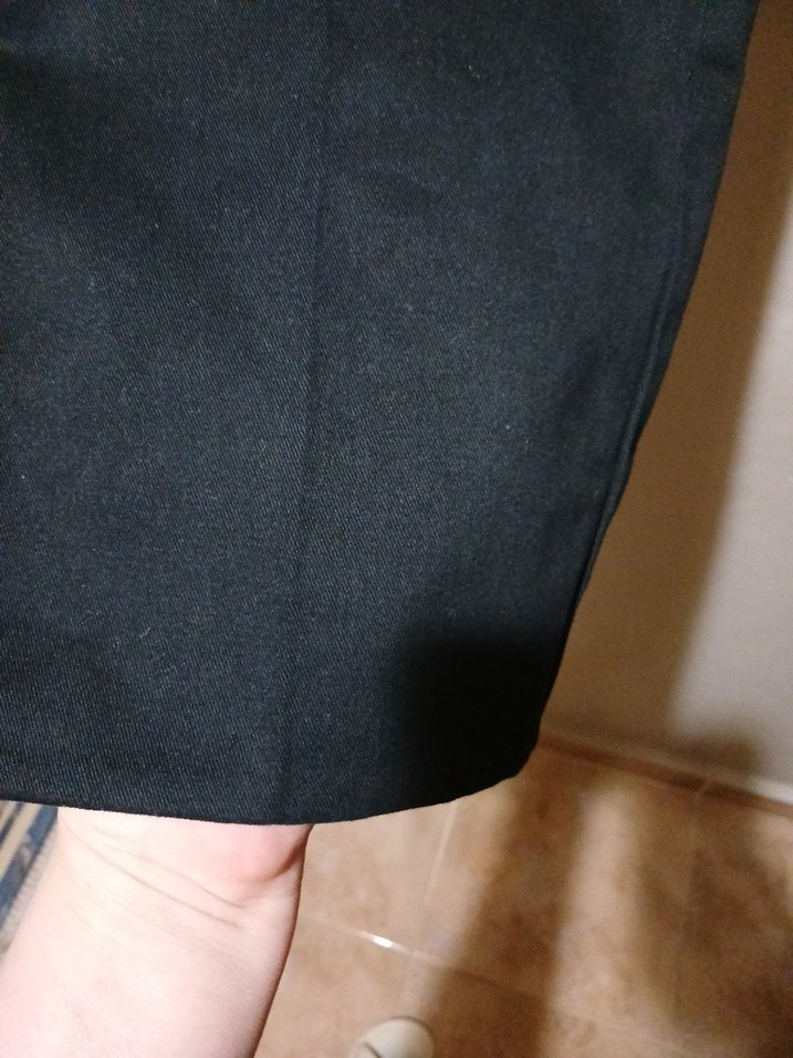 Erkek Siyah Denim Kemerli Kumaş Pantolon - Görsel 3