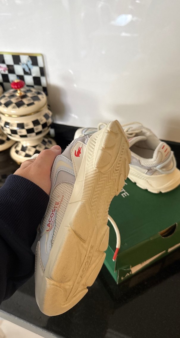 Lacoste Beyaz Bağcıklı Erkek Spor Ayakkabı - Görsel 5