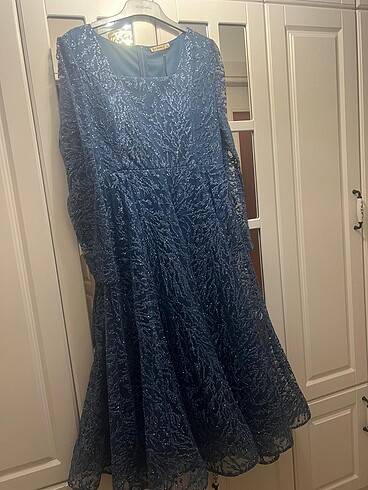 Mavi abiye sadece dügünde giyildi tertemiz - Görsel 5