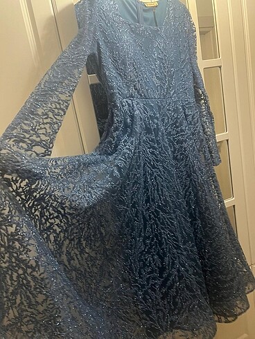 Mavi abiye sadece dügünde giyildi tertemiz - Görsel 3