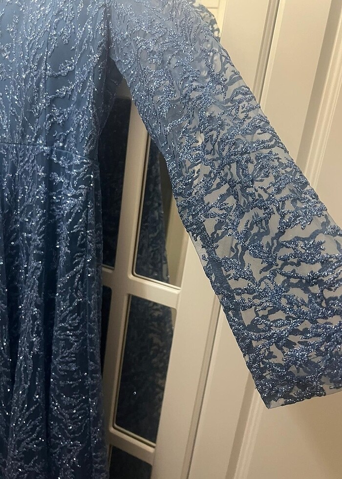 Mavi abiye sadece dügünde giyildi tertemiz - Görsel 4