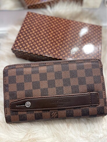 Louis Vuitton Lv damalı erkek cüzdanı