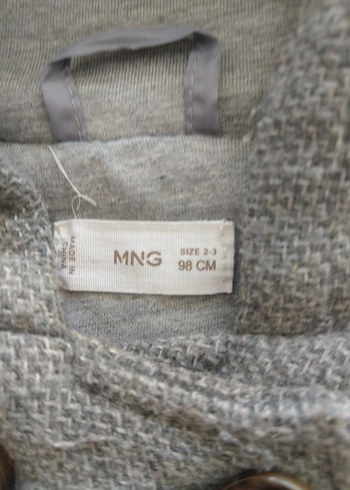 Gri Kapüşonlu Düğmeli erkek Çocuk Kabanı - Görsel 6